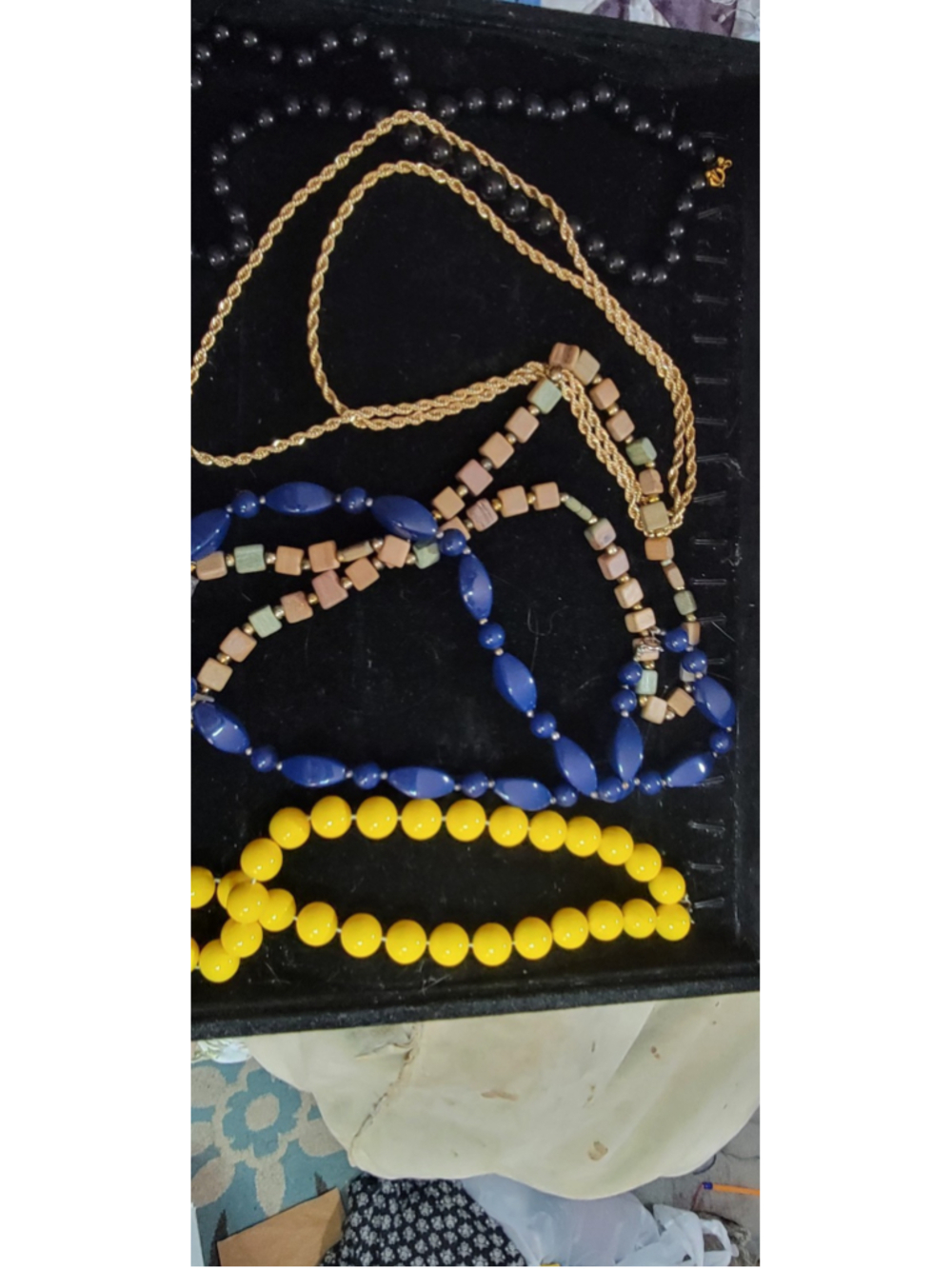 Vintage Beaded Necklace Lot Colorful Retro Boho Statement Jewelry Bundle Y2K Cot